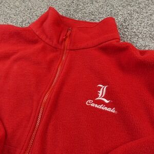 Louisville Cardinals Jacket Mens M Red Zip Sweater KY College NCAA Basketball